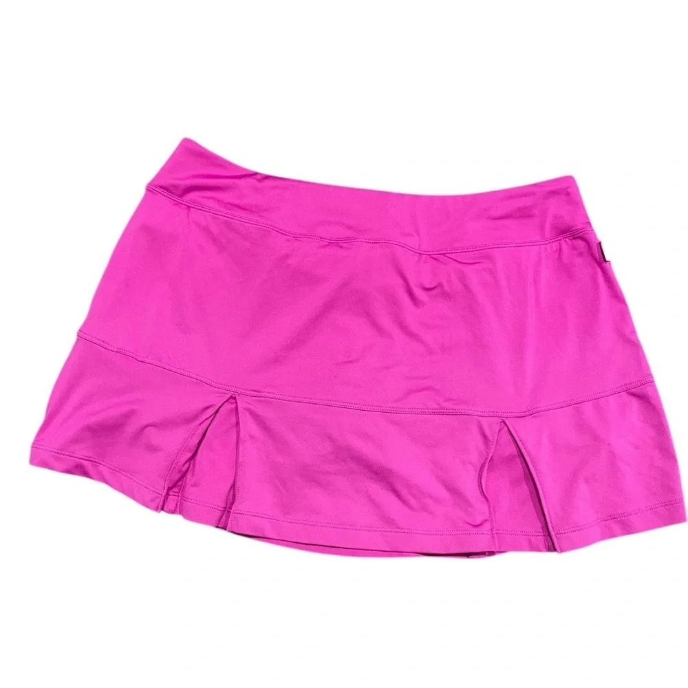 Nike Dri-fit Power Pleat Tennis Skirt Fuchsia Womens 87% poly 13% spandex EUC L